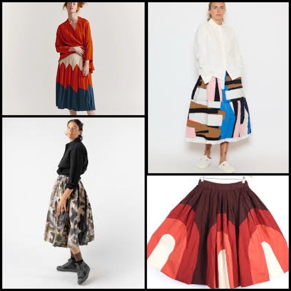 Casey Casey Designer Abstract Patterned Pleated C… - image 1